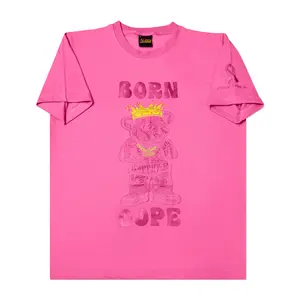 Born Dope Bear T-shirt (Breast Cancer Awareness Edition)