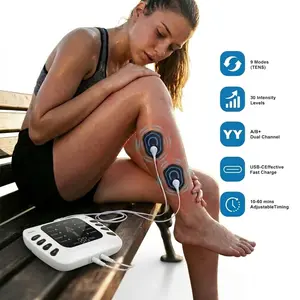 TENS Unit Muscle Stimulator Massage Machine with 8 Modes 15 Levels & 9 Modes 30 Levels Large LCD Screen Portable Design for Back Hands Legs Neck & Shoulder MuscleStrength