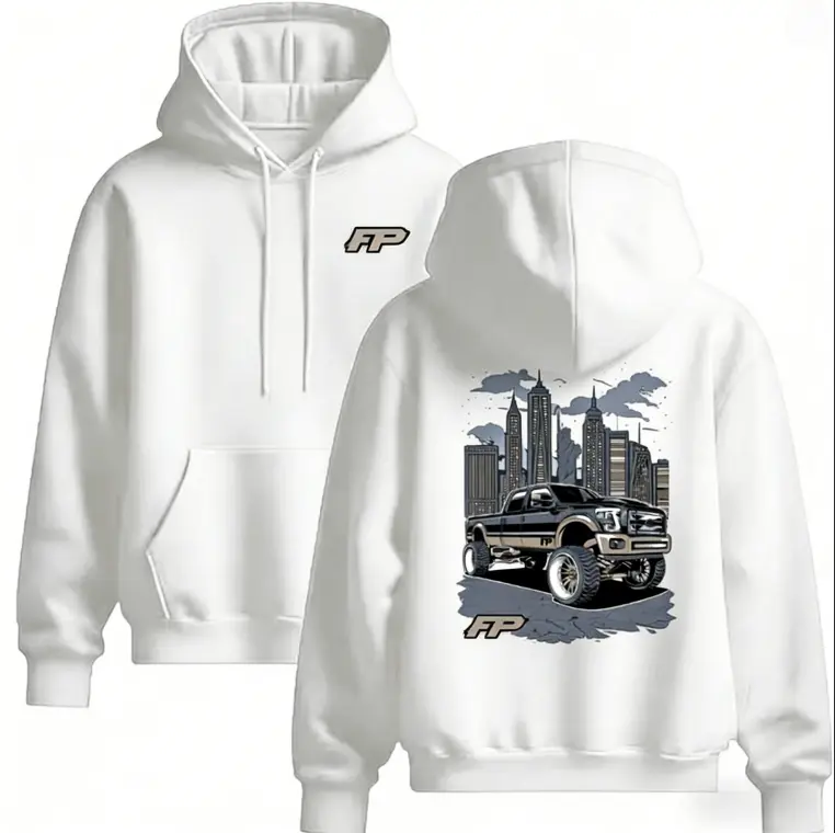 FP Performance Truck Hoodie - Funny & Stylish 2-Sided Diesel Pickup Graphic Sweatshirt Cozy Fall Streetwear Pullover for Men & Women Casual Party Hoodie Perfect Gift for Truck & Diesel Enthusiasts