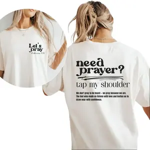 Need Prayer Tap My Shoulder Shirt – Christian Faith-Based Jesus Tee, Encouragement Bible Verse Shirt, Heb. 416 Scripture Shirt