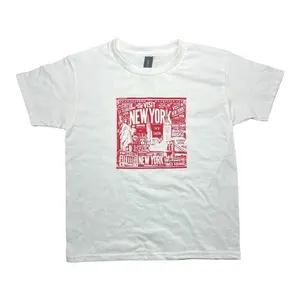 Vintage visit NEW YORK ad baby tee Fit, Handmade gift apparel, unique, y2k, streetwear, New York souvenir, coquette