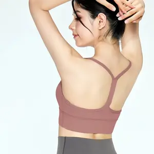 Yoga Vest Y-Shaped Sexy Back Halter Top, Fitness Running Slimming Sports Bra For Women