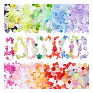 360PCS Kawaii Acrylic Beads Set – Cute Candy Color Beads for DIY Bracelet, Necklace, Phone Charm, Keychain & Jewelry Making – Aesthetic Craft Kit for Teens, Girls & Mother's Day Gifts