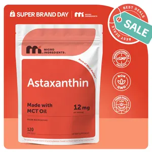 Micro Ingredients Astaxanthin 12mg | Natural Tanning, Fresh Microalgae Source, Easy to Swallow