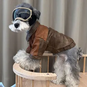 Dog Clothes for Autumn and Winter: Schnauzer, Bichon, Teddy, Shiba Inu, West Highland, Leather Coat, Vintage Jacket