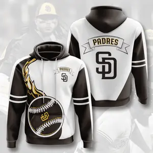Pemagear SAN DIEGO PADRES3D Printed 3D All Over Print Hoodie