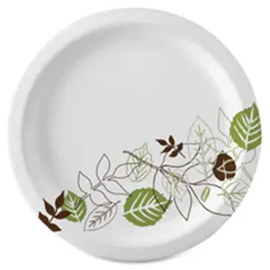 DDI 933366 Dixie Foods Plates Extra Heavy Weight 10" 125.PK Pathways/White