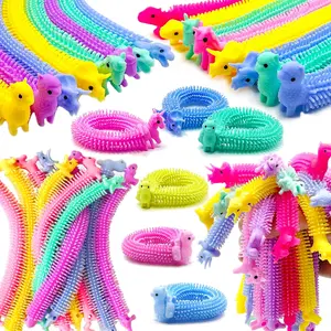 001 Z 30 Pack Stretchy Strings Fidget Toys - Vibrant Sensory Toys Bulk for Kids and Adults Stress Relief - Anti-Anxiety Autism Toys - Perfect for Children's Day, Birthday Gifts, Party Favors