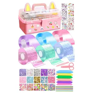 6 PCS Nano Tape Bubble Squishy Maker Kit for Kids, DIY Bubble Toy, Birthday Gifts for Girls Ages 4–6, 6–8, 8–10, 10–12