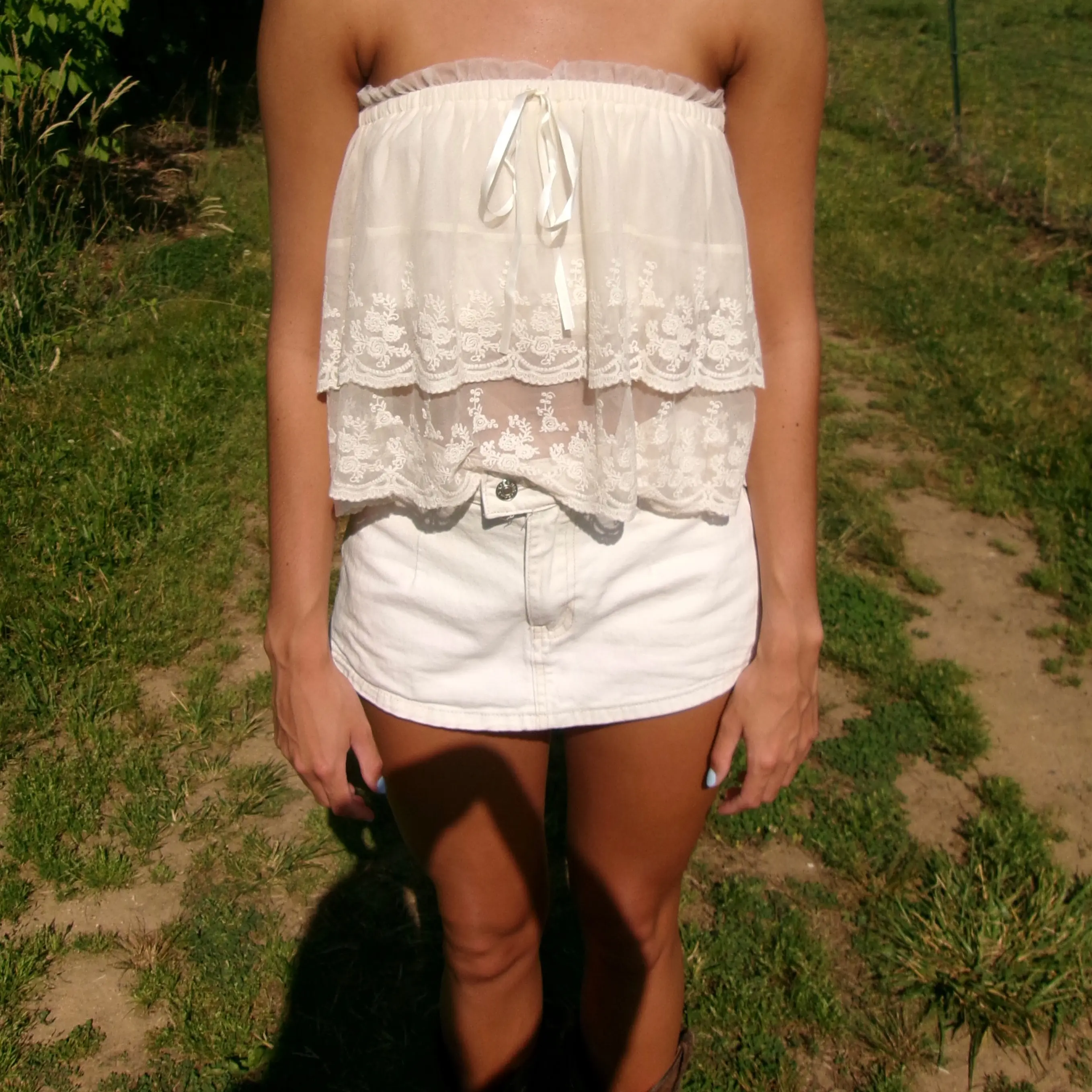 Timeless Lace Tube Top in Cream