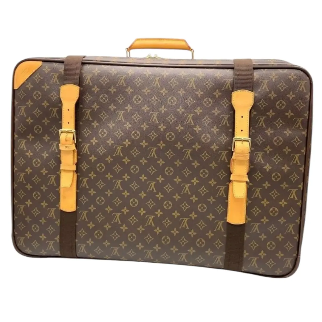 Pre-owned Coated Canvas Travel Bags Louis Vuitton LV Travel Bag Satellite 70 Brown Monogram