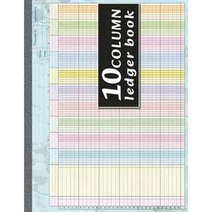 10 Column Ledger Book: Colorful Accounting Ledger Book for Bookkeeping |10 Column Columnar Pad for Small Business | Analysis Account Book for Personal ... | Landscape Layout, 11x8.5 Inches, 80 Pages Paperback – September 7, 2024