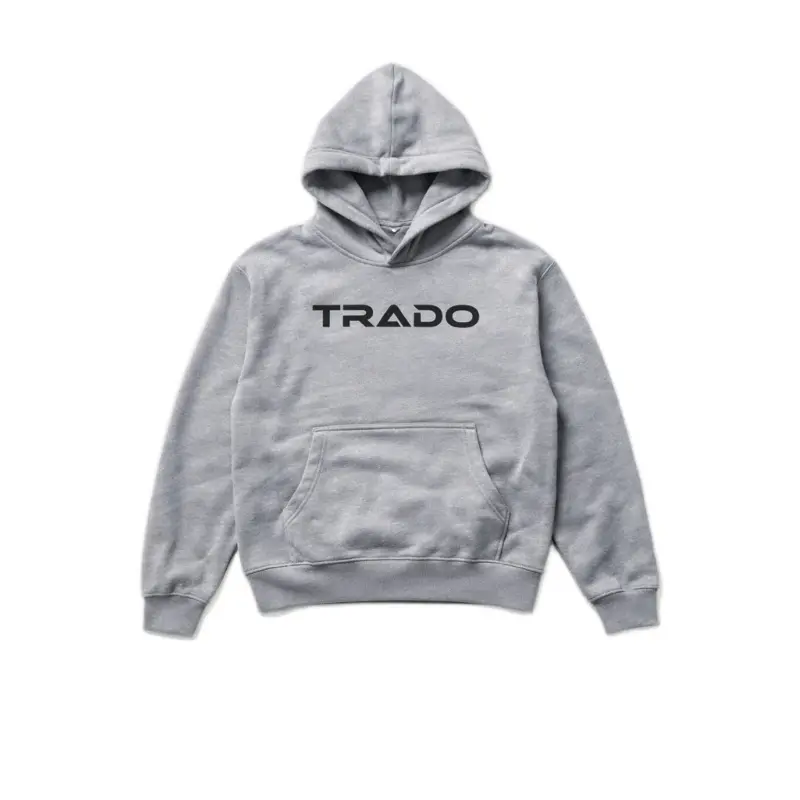 TRADO WEARS Street Revolution Vol 01 Hoodie with Bold Logo in White for Urban Style Enthusiasts M L XL