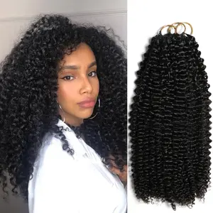 [Last Special Offer] Jerry Curly Crochet Human Hair Feather Crochet Human Hair Extension Pre Separated Natural Black Lightweight 60g Packs Pixie Curly Full Look