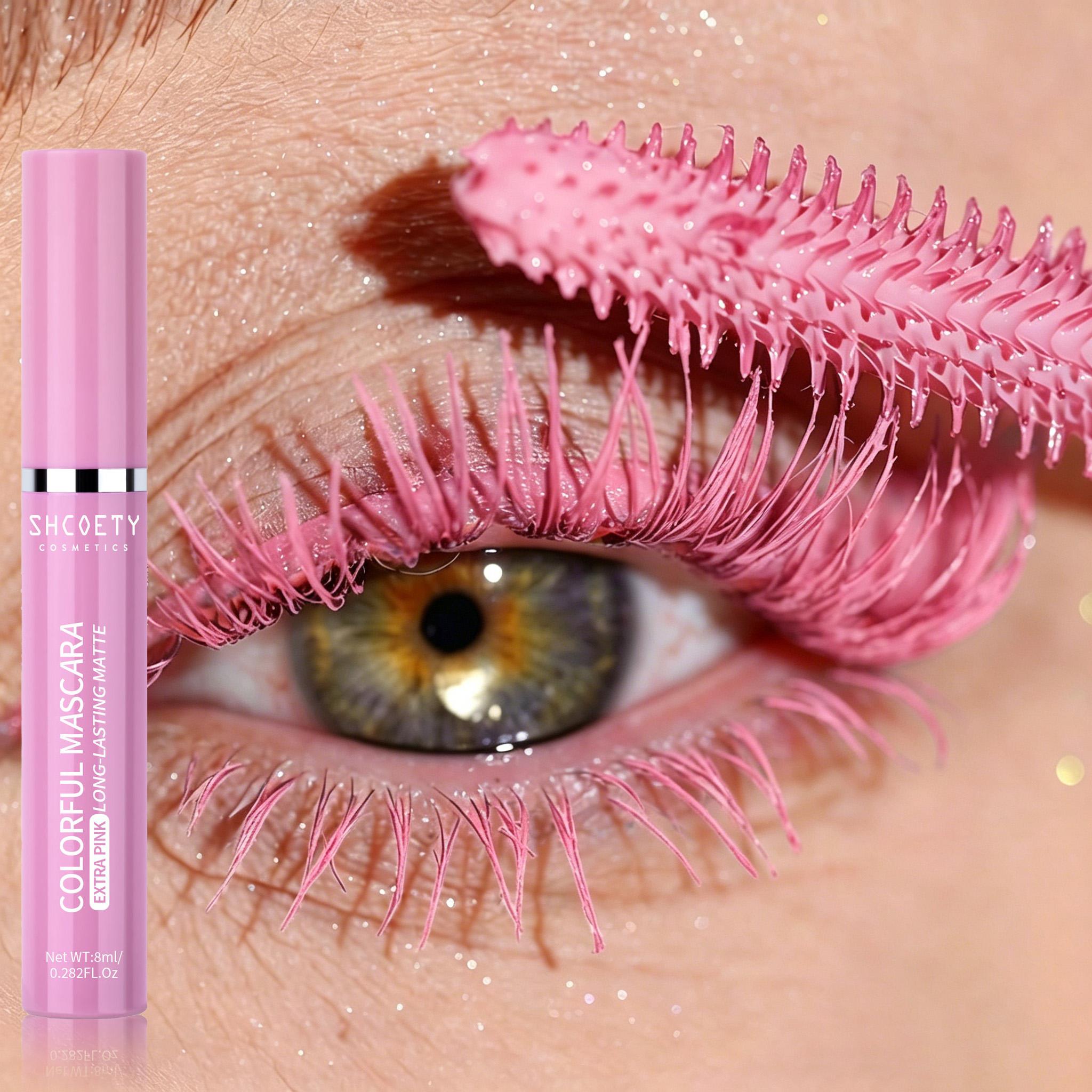 Women's 4-Color Colored Mascara Multi-Pack Set (Pink, Blue, Purple, Brown) - Waterproof, Long-Lasting, Smudge-Proof, Clump-Free, Featherlight Volumizing Tubing Mascara with Doll Eye Effect, Compact Travel-Friendly Cosmetic, Ideal for Daily Makeup, Gifting