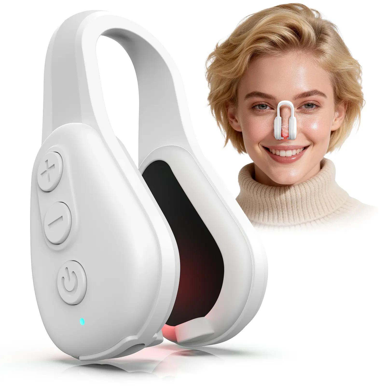 [New Style]Red Light Nose Beauty Instrument with 6 Modes & 10 Intensity Levels Improves Nose Bridge Shape Ideal Gift for Friends