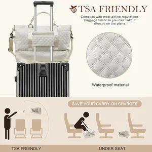 【Upgraded thick waterproof】TikTokShopBacktoSchool Weekender Bag Travel Duffel Bag with Shoe Compartment for Women, Carry on Overnight Bag tiktokshopspringglowup