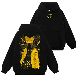 [Shinobi Shop] Limited Naruto Kurama Mode - Naruto Shippuden #204 Hoodie T-Shirt Sweatshirt, Retro Vintage Unisex Graphic 90s Cotton, Gift For Wibu, Anime Manga Y2K Streetwear