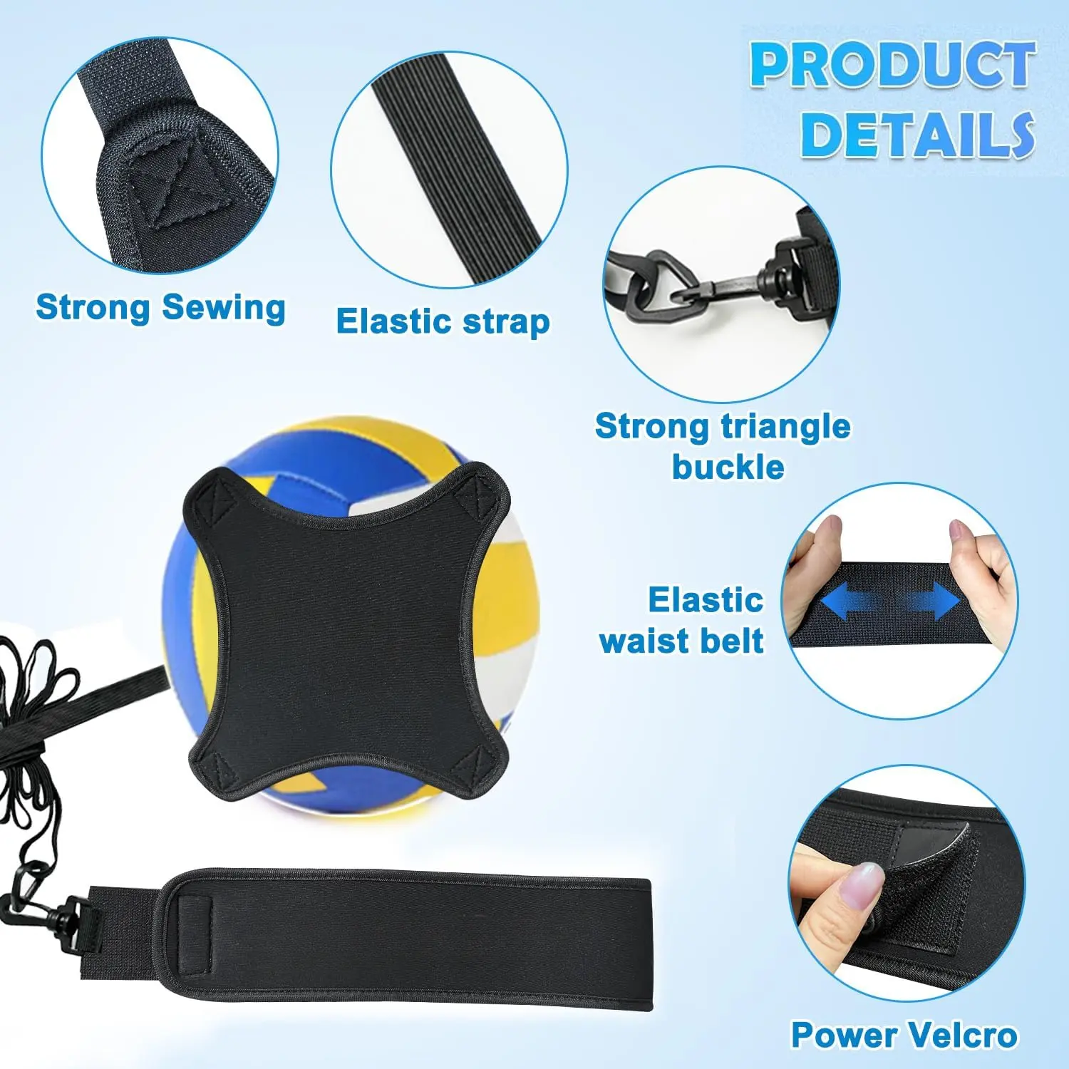 Upgraded Volleyball Training Equipment Aid, Premium Solo Practice Trainer for Serving, Setting, Spiking & Arm Swing, Perfect volleyaball Trainer kit for Beginners & Pro, Perfect Volleyball Gift. Upgraded Volleyball Training Equipment Aid, Premium Solo Practice Trainer for Serving, Setting, Spiking & Arm Swing, Perfect volleyaball Trainer kit for Beginners & Pro, Perfect Volleyball Gift.