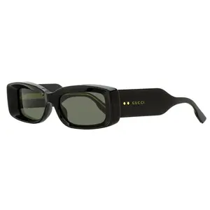 Gucci Faceted Rectangular Sunglasses GG1528S 001 Black 53mm