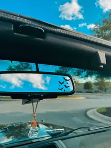 Bats and Stars Vinyl Decal 1.7"H black matte