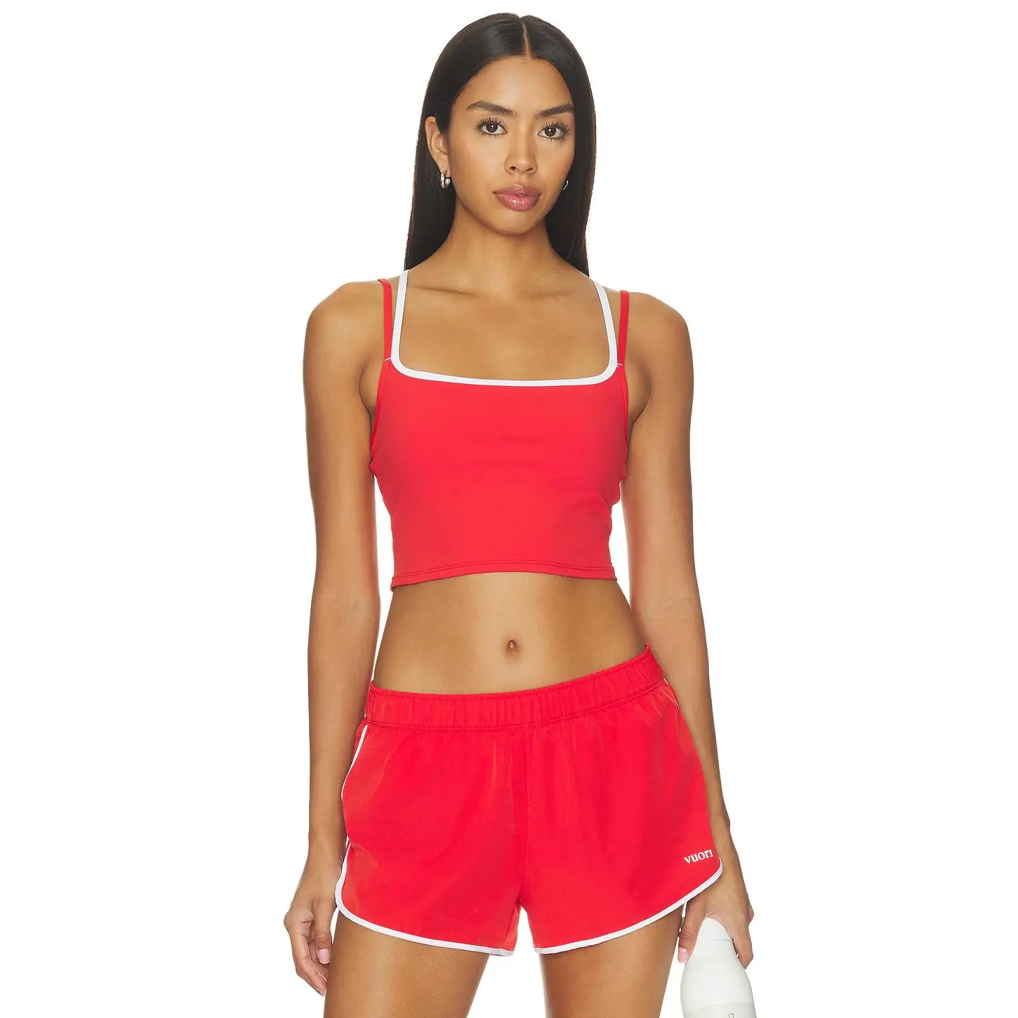 Vuori Daily Layered Tank Top in Crimson
