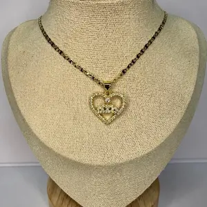 A60. necklace with heart-shaped frame