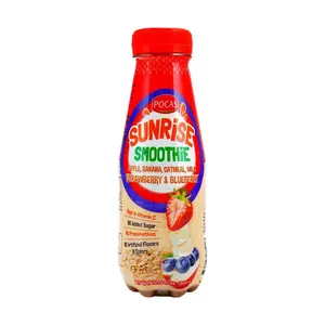 POCAS SUNRISE Strawberry Blueberry Oat Milk Smoothie - 0 Sugar Added, Rich in Vitamin C, 300ml