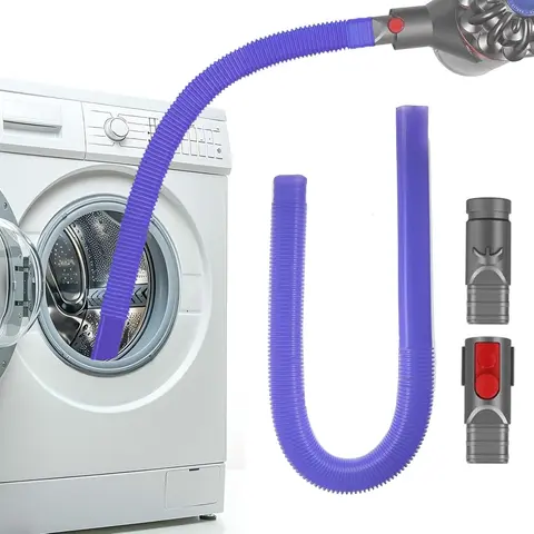 Dryer Vent Cleaner Kit with Bendable Hose, Vacuum Dust Removal Duster Head Attachment, Crevice Tool for Corners & Gaps, Effective Lint Removal, Compatible with DC58, DC60, V6-V15 Cordless Vacuums, Ideal for Beneath Kitchen Appliances