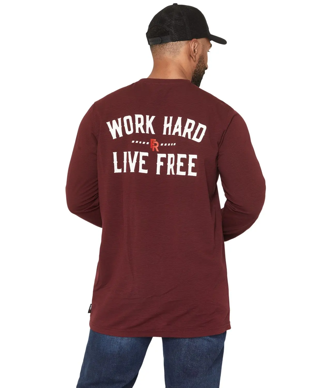 Ariat Men's Men'S Boot Barn Fr Work Hard Live Free Long Sleeve T-Shirt - 10073385