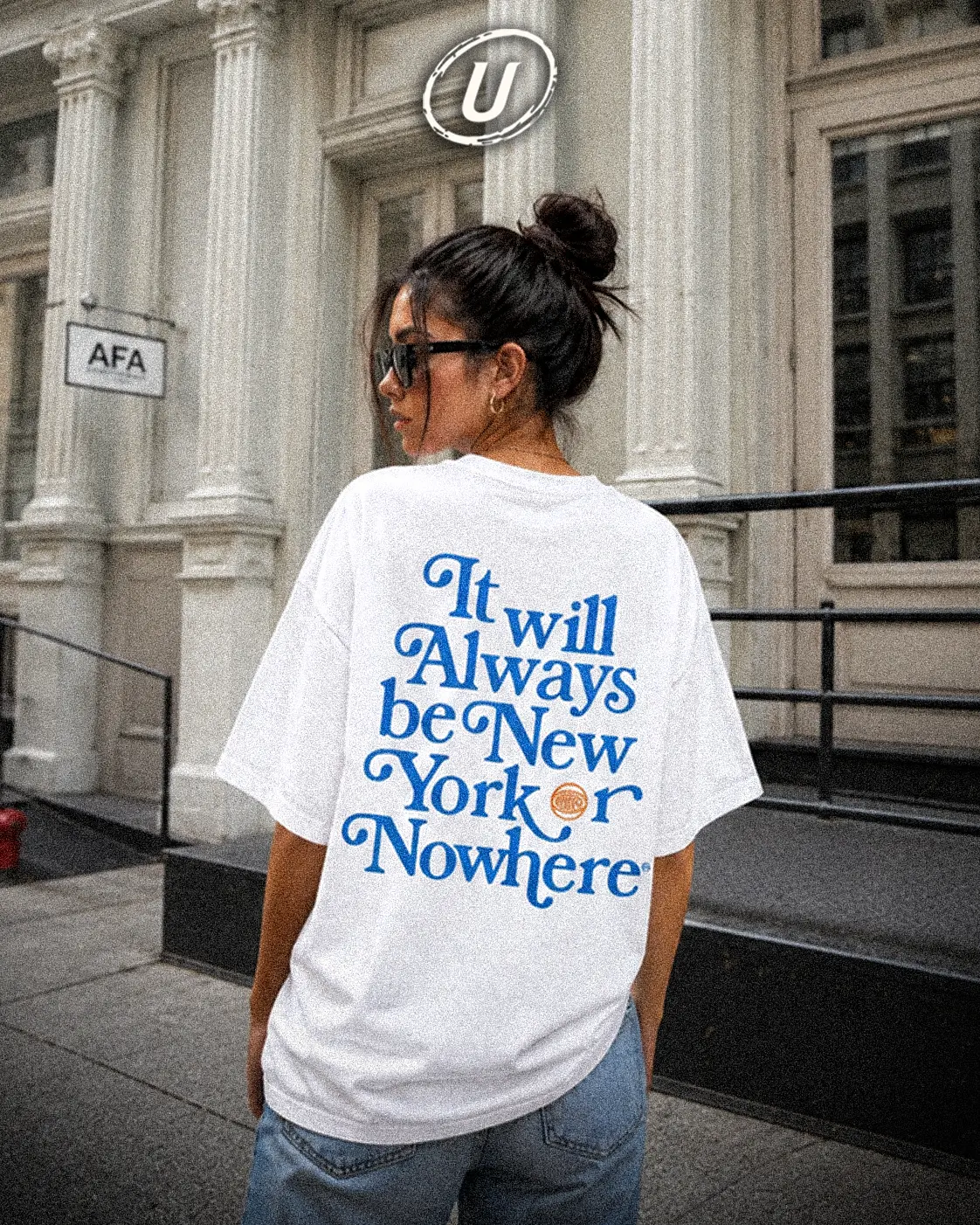 [UNSCRIPTED] It Will Always Be New York Or Nowhere Shirt, Vintage New York Basketball Fan Graphic Tee, Blue Orange City Hoops Streetwear T-Shirt, Oversized Cotton Sports Tee, Unisex Game Day Shirt