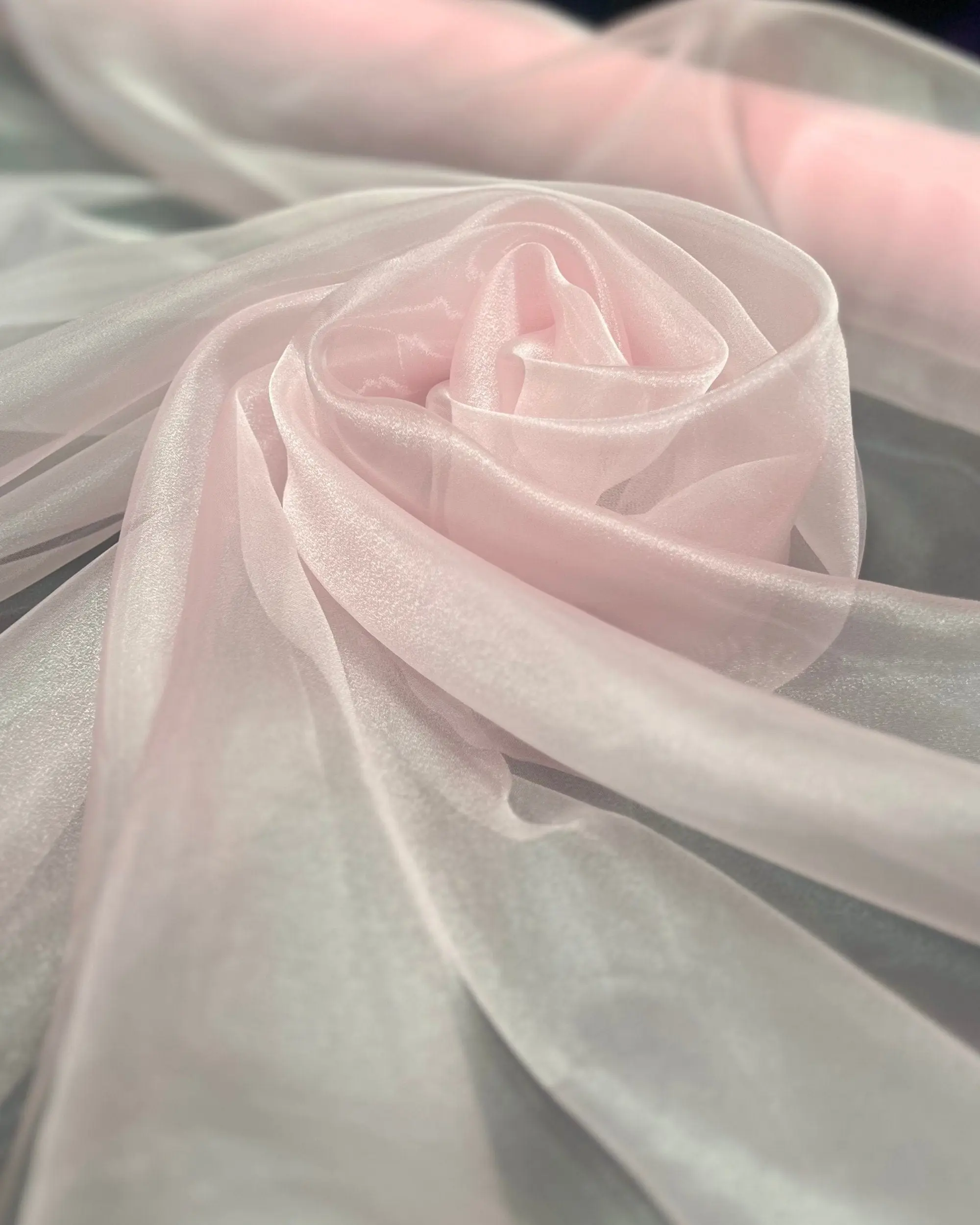 Baby Pink Crystal Organza