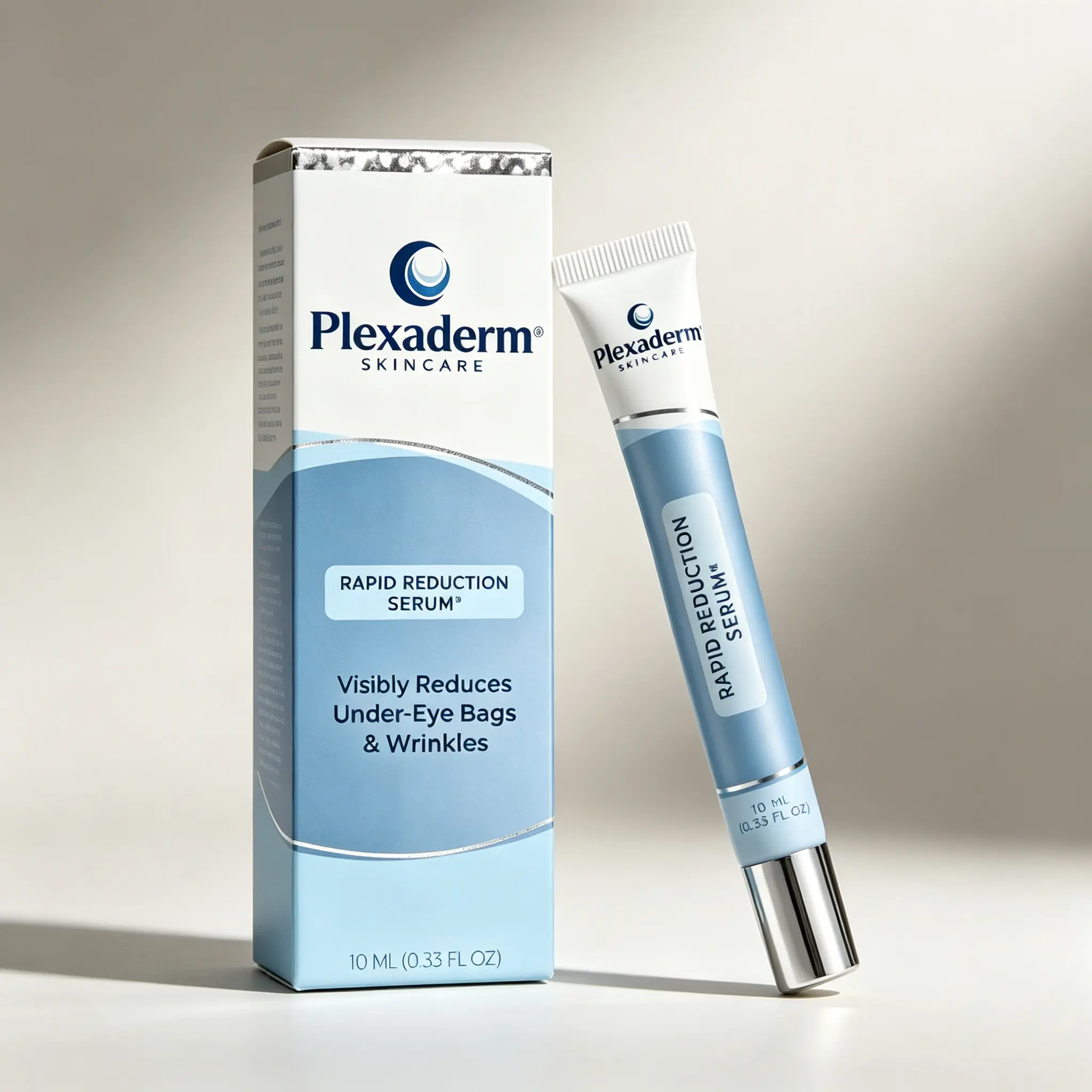 Plexaderm Anti-Aging Rapid Reduction Eye Serum 10ml , Fast Acting Firming Serum to Smooth Under-Eye Wrinkles & Lift Sagging Skin, Daily Anti-Aging Eye Care Treatment