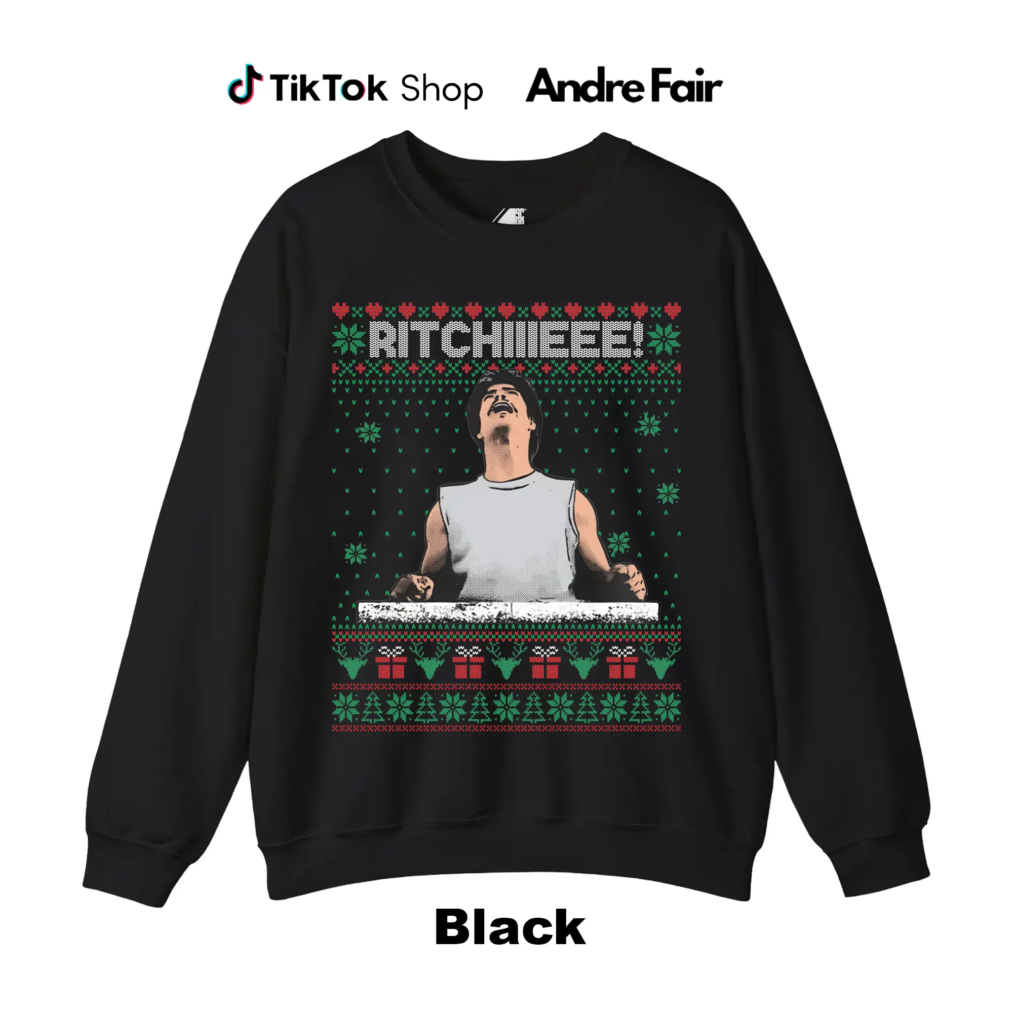 Ritchie La Bamba Ugly Christmas Sweater | Retro Mexican Movie Inspired Holiday Pullover | Funny Festive Xmas Graphic Gift for Men Women