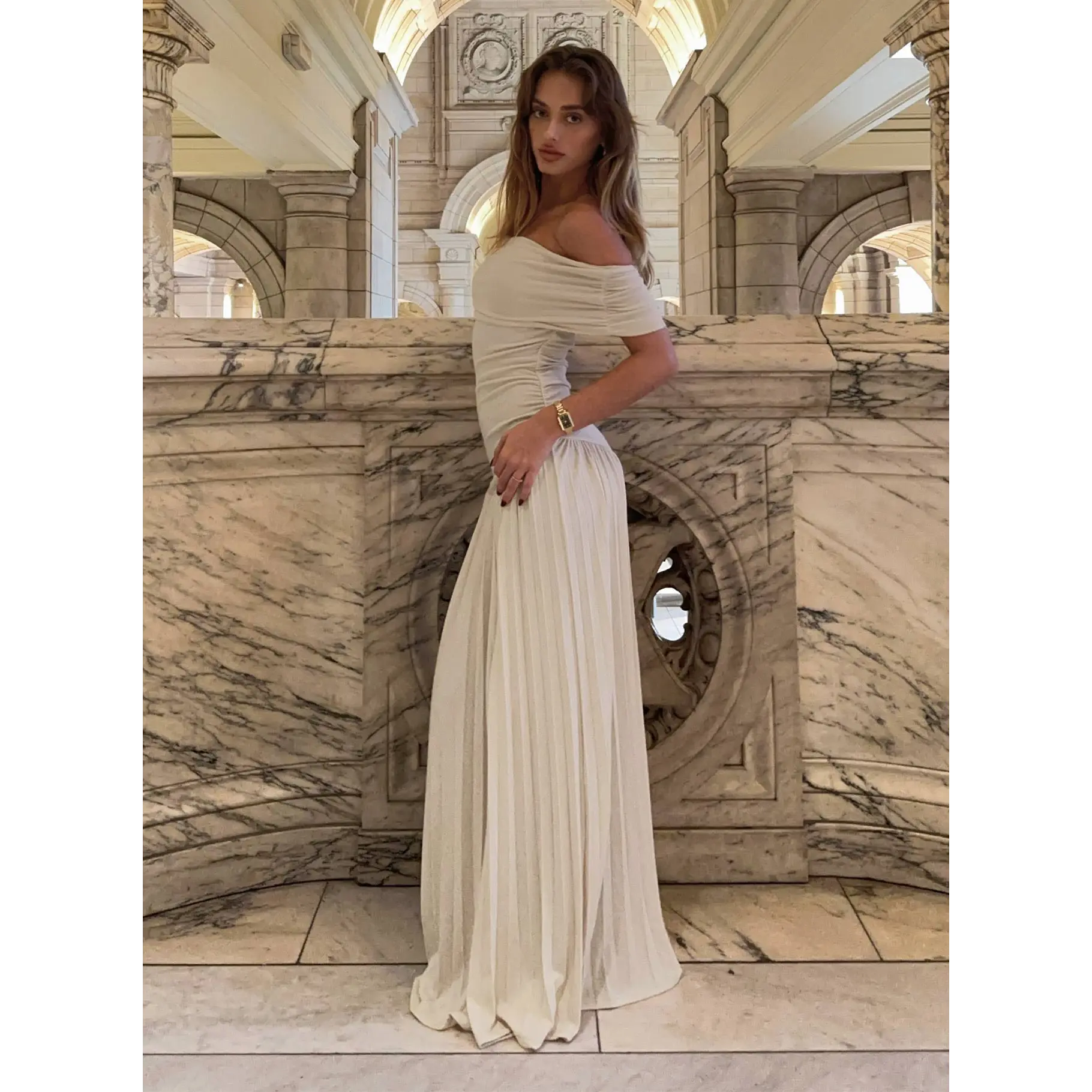Field Of Dreams Maxi Dress Oatmeal