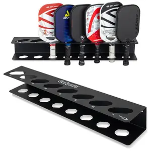 GoSports Pickleball Paddle Holder Rack - Fits 8 Pickleball Paddles - Fence Mount, Commercial Grade with Next Up Player Tracker