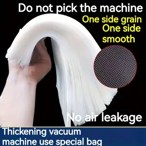 Vacuum Sealed Bags, Textured Food Storage Pouches, Transparent Kitchen Seal Bags for Grains, Meat, Fruits, Vegetables, Home Organization