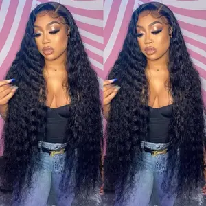 13x4 HD Lace Pineapple Wave - Rich Black Long Wig