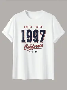 Men's Casual Daily, Simple Fashion Clothing, Retro Style 1997, Comfortable and Stylish Men's Wear for Everyday Use