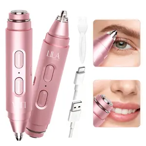 Akunbem 2 in 1 facial & eyebrow hair trimmer,Electric Eyebrow Trimmer, Lip Facial Body Hair Removal Tool, Facial Hair Care Tool, Electric Shaver Women, Eyebrow, Epilator Hair Remover
