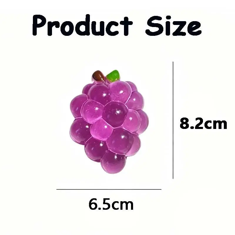Transparent Grape Squishy Toy Soft Jelly  Anti-Anxiety Fruit Squeeze Fidget Toy For Anxiety Relief Stress Relief Toys for Adults