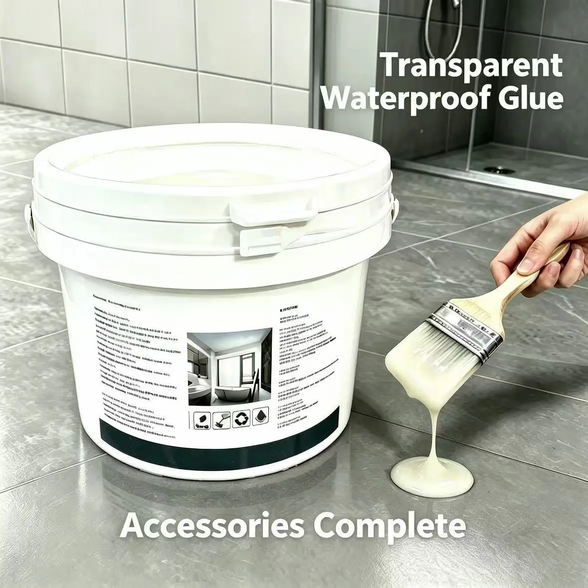 Transparent Penetrating Waterproof Caulk Glue - Easy-Operation High-Adhesion Leak Seal Agent, Wear-Resistant Anti-Crack Mold-Rust Proof Invisible Seal Liquid for Exterior Wall, Bathroom, Metal Repair
