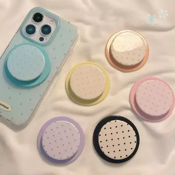 Basic Polka Dot Phone Grip – Cute Minimalist Design, Stylish Phone Accessory For Everyday Use And Daily Comfort