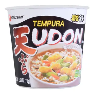 NONGSHIM Korean Instant Tempura Udon Noodles Cup 75g - Quick & Delicious Ramen