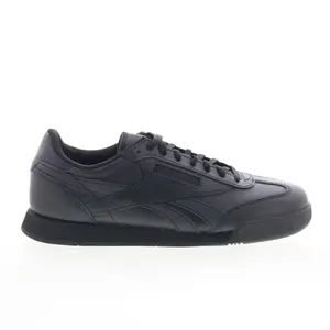 Reebok Campio XT Mens Black Leather Lace Up Lifestyle Sneakers Shoes