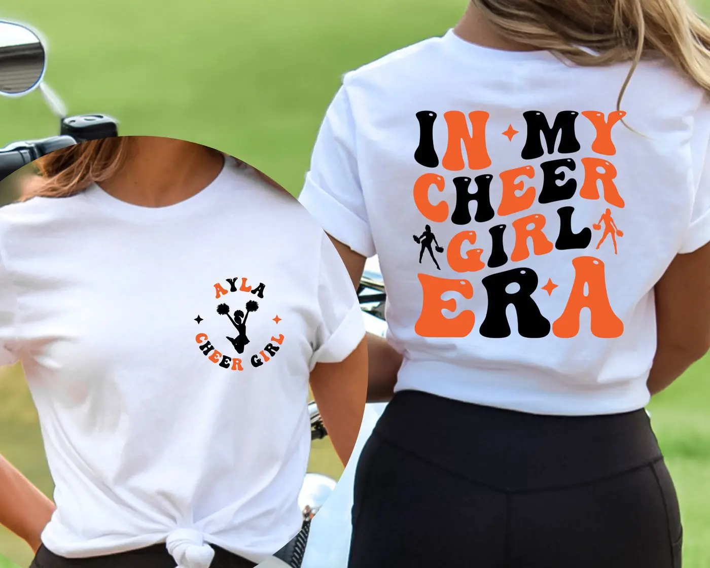 In My Cheer Girl Era Shirt, Personalized Cheer Girl T-Shirt, Customized Cheer Girl Shirt, Custom Cheer Girl Shirt