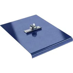 Bon Blue Walking Edger – 9 in.* 12 in.Two-Way Edger with 1/2 in.Radius and 5/8 in.Depth – Tempered Crucible Blue for, Concrete Finishing; Handle Sold Separately