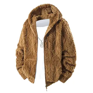 Men's warm faux lambswool hooded jacket, retro casual style, soft and comfortable faux lambswool feel,  zipper for easy on and  perfect for winter commuting,shirt jacket Skull Print Zipper Hoodie Sweatshirt regular fit casual shirt the  man  jacket