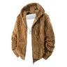 Men's warm faux lambswool hooded jacket, retro casual style, soft and comfortable faux lambswool feel, zipper for easy on and perfect for winter commuting,shirt jacket Skull Print Zipper Hoodie Sweatshirt regular fit casual shirt the man jacket Spring