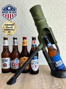 Made in USA | 12oz Domestic Beer Mortar Bottle Opener by SendCapsUSA